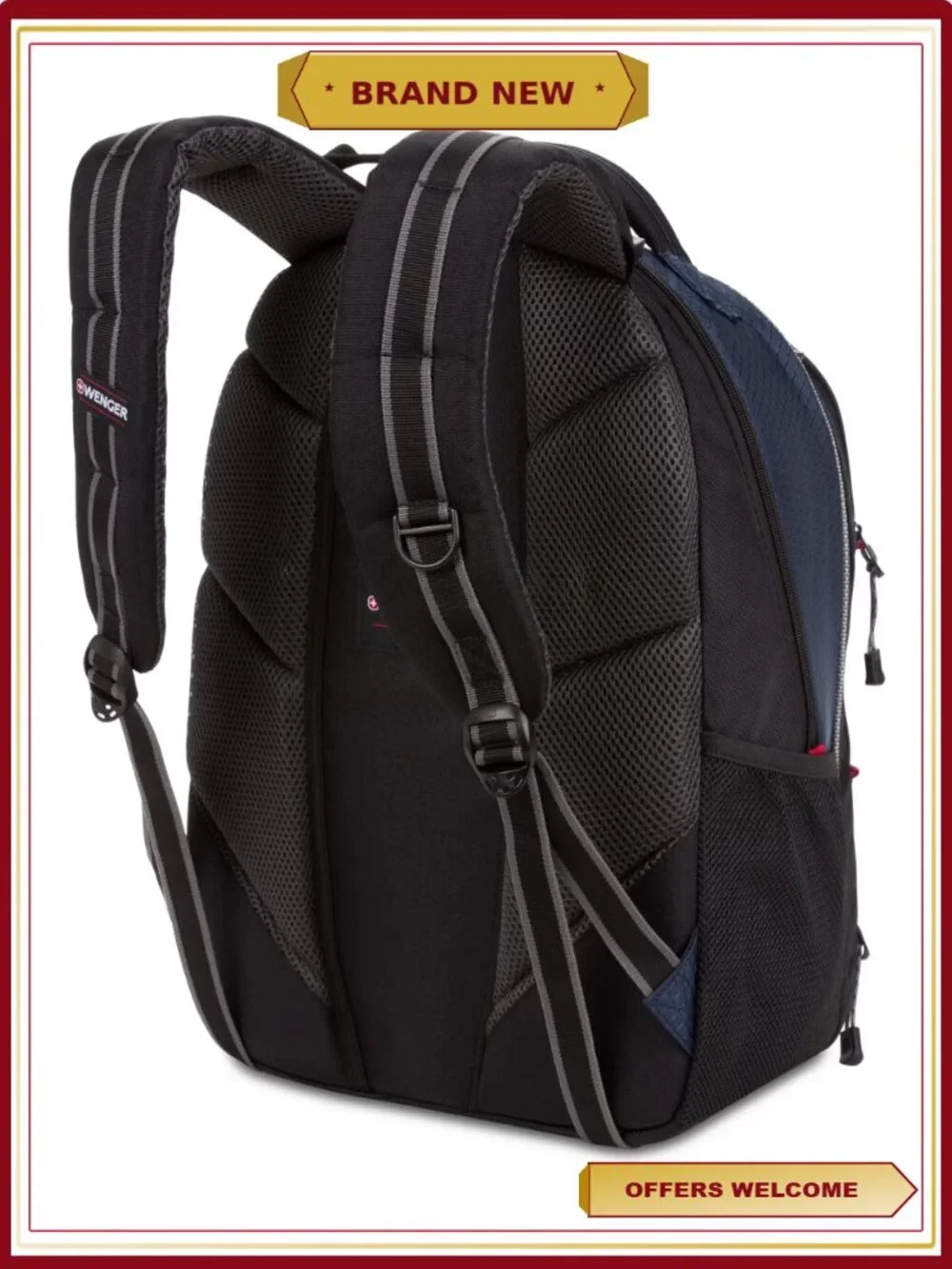 Unisex Airflow Back Padding 16 Inch Laptop Backpack Sporty